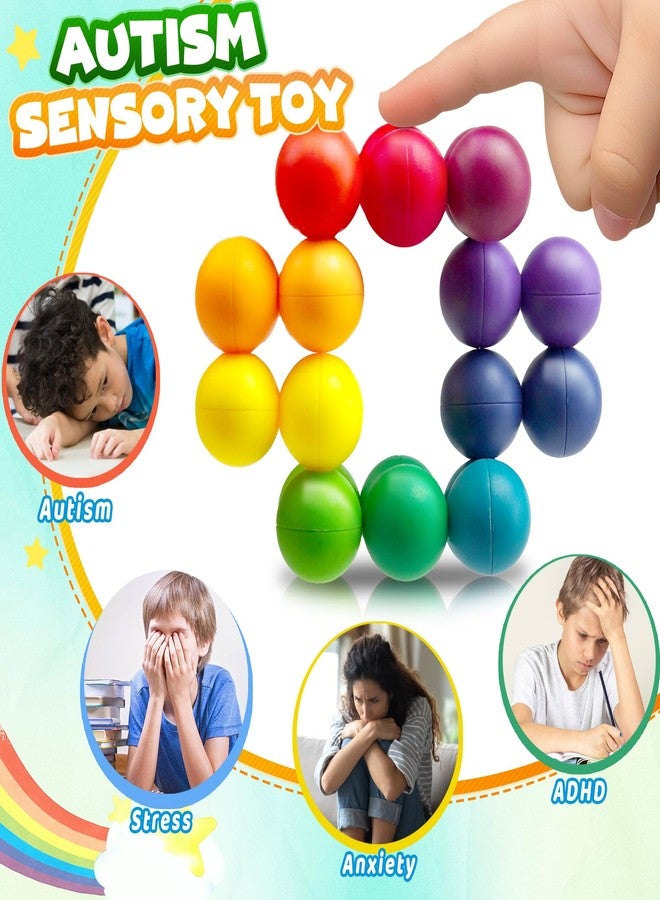 Dr.Kbder Autism Sensory Fidget Toys Easter Eggs Basket Stuffer Gigts for Kids Toddler, Autistic ADHD Figette Ball Calm Down Toddlers Activities for 3-5, Airplane Car Travel Essentials Toys for Kids Age 5-7 - Image 2